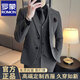 ROMON Spring and Autumn High-end Groom's Suit Suit Men's Gentleman's Business Large Size Professional Formal British Slim Dad's Suit Dark Gray One-piece Suit XL