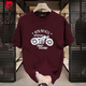 Pier Cardin poids lourd coton pur t-shirt à manches courtes à manches courtes pour les hommes de la moto de la moto