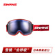 SWANS Japan imported ski goggles breathe 2 times anti-fog ultra-high definition automatic dimming color-changing snow glass RGL3883 red variation blue-purple film (17-35% light transmittance)