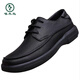 Woodpecker Fashion Classic Toe Layer Cow Hide Business Casual Men's Cuir Chaussures en cuir authentique en cuir épais