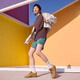 
Nike (NIKE) AIR FORCE 1 Women's Air Force One Sneaker Spring Glue Sole FZ7372 200 Linen/Wheat Yellow/Rubber Light Brown/Black/Team 35.5