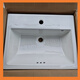 
K-14715T-1G single hole white Palimon fashion basin on counter basin semi-inlaid bathroom ceramic single hole