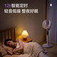 创维空气循环扇电风扇家用智能语音遥控大风力轻音台地两用循环风扇电扇涡轮换气扇冰岛系 Q859【智能语音款】升级加高1050mm-紫