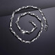 MZMZ platinum necklace men's pt950 platinum hip-hop diamond-shaped melon seed chain temperament accessories birthday gift for boyfriend and girlfriend local warehouse next day delivery - light luxury Mobius necklace - 55cm