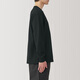 MUJI Men's UV Protection Waffle Henry Collar Long Sleeve T-Shirt Men's Bottoming Shirt Men's Spring Black XL (180/104A)