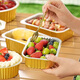 Meichu (Maxcook) Boîte à papier d'aluminium jetable Air Fryer Boîte de papier d'aluminium Boîte en aluminium Boîte de boulangerie Camping Blaking Bargard Disposable Pilde à pâtisserie en papier d'aluminium Bol Boîte d'étain carré 1050 ml 10 pièces MCPJ6606