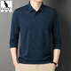 
Kangaroo (DAISHU) Spring and Autumn Long Sleeve T-shirt Men's Top 2024 New Middle-aged Casual Men's Lapel Dad Casual T-shirt JXFXL1160-826 Black M 165 95-115Jin [Jin equals 0.5 kg]