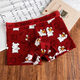 Caileikei 2694 people collected Yuanbao cute snake year animal year men's pure cotton underwear four corners summer boys red (kitten red + bear red + piglet red) 3 pieces L (recommended weight 80-105 Jin Jin is equal to 0.5 kg)