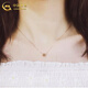 CHINA GOLD 18K gold small waist pendant women's Passepartout transfer bead necklace Valentine's Day birthday gift for girlfriend 18K gold small waist pendant + S925 silver chain
