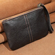 Master Lu's first layer cowhide leather zipper small cow bag pure handmade retro simple change storage bag small bag chocolate brown