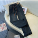 Zhang Fanyu elastic waist jeans for women in spring, autumn and winter 2024 new high-waist loose straight pants casual large size narrow wide-leg pants 1283 dark blue plus velvet thickened S 80-95