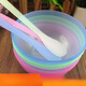 Eyelash beauty salon special plastic mask bowl and spoon set large mixing tools spa supplies homemade mask mixing bowl large 4# pink bowl + stick 1 piece