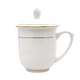 Ceramic tea cup, office meeting cup, chess and card room water cup, tea house cup, home tea cup, commercial custom water cup 1# welcome cup, cup with lid 400ml 400mL (not included)-600mL (inclusive)
