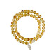 Yage S925 Silver Lucky Natural Citrine Bracelet for Girls Light Luxury Yellow Tower Crystal Green Ghost New Chinese Style Bracelet High-end Lucky Double Circle Bracelet 14cm
