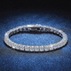 Guanpuge Fat Donglai same style pt950 platinum moissanite bracelet high quality new full diamond moissanite feminine temperament light luxury 925 silver 10 points moissanite bracelet + certificate + 15.5cm