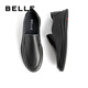 Belle BELLE cow leather men's business casual leather shoes 18029AM1 black 3 42