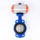 Butterfly-Ventil D671XP-16Q Edelstahlplatte Pneumatic Ventil DN80 100 150 200 Gummi- + Kugelluschplatte DN100