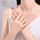 Chinese jewelry wheat ear gold ring women's pure gold ring live ring birthday gift for girlfriend and wife pure gold wheat ear ring gold weight about 1.7g