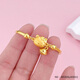 RSRDDY gold Hello Kitty bracelet 999KT cat bell bracelet adjustable half bracelet for girlfriend KT cat bracelet same style as Old Phoenix 5.16g
