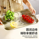 Caizhi (CAIZHI) rectangular tray tea tray household fruit tray breakfast tray storage tray living room snack tray large beige CZ6754