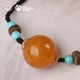Potala Palace unique beeswax turquoise agarwood necklace amber pendant for men and women new Chinese style pendant as a birthday gift for my wife