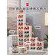 Installation-free shoe box folding storage box transparent shoe storage space-saving shoe cabinet shoe rack organizing box 1 column 6 layers 12 compartments four-door can hold 24 pairs of shoelaces
