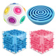 Yun Manqing 3D dreidimensionales Labyrinth Kinder Zauberwürfel Ball Intelligenzentwicklung Konzentrationstraining Junge Gehirnspielzeug 67 magnetisches kleines 3D-Labyrinth blau