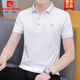 Pierre Cardin Kurzärärtes T-Shirt für Herren Frühling und Sommer Neues Freizeit-T-Shirt-Lapel-Geschäft Polo Paul Shirt Halbärmelige Herrenkleidung 682 Black 2xl [141-160Jin [Jin entspricht 0,5 kg]]