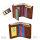 Yayue masculina billetera retro negocio múltiples cartas PU breve para hombres prácticas puede almacenar el regalo del día del padre 211 triple pliegue café