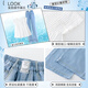 Yoyo one (Yoyo one) Girls Summer Set 2025 New Children's Internet Celebrity Fashionable Children's Fashionable Summer Vest Jeans Two-piece Set 19540 White + 13068 Blue 130 130cm