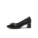 
Red Dragonfly Leap Moon Shoes High Heels 25 Spring Thick Heels Women's Shoes Pointed toe Workplace Small Leather Shoes Single Shoes WLB15124 Black 40