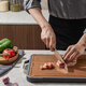 Konbach solid wood chopping board antibacterial and mildew-proof chopping board ebony PE double-sided cutting board large 43*30cm
