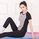Sporn Yoga Wear Short Sleeve Women's Outerwear 2025 New Sports Suit with Chest Pad Professional Pilates Training Fitness Top 25506 Black Top (With Chest Pad) L (100-120Jin Jin is equal to 0.5kg)