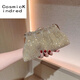 CosmicKindred new rhinestone handbag with cheongsam evening dress bag hand grab bag chain diamond bag celebrity dinner bag golden