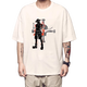 Zhizhen männlicher Gott 2025 Neues One-Stück Luo Luffy T-Shirt Herren Baumwolle Kurzarm Sanji White Bart Ace Hacker Peripheriekleidung weiß F1283 Zoro s