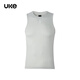 UKE men's new spring and summer outdoor cycling breathable road bike base shirt sleeveless vest Yunqing fog gray L