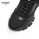
DEEP BREATH Deep Breath Women's Shoes Thick Sole Fashion Strap Curved Daddy Shoes Casual Shoes AX12242 Black 34