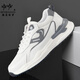 Heni Paul men's shoes 2025 sports shoes men's thick sole shoes men's new real cowhide casual shoes men's leather cushioned running shoes men white mesh 9912 42 (260mm) sports code