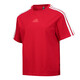 Adidas Frauensportanzug 25 Sommer neue dreistreifen lässige Kurzärmer-T-Shirt Lose Fünfviertel Hosen Shorts zweiteiliger JM8836+JY8574 XL