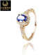Congye tanzanite ring women's s925 silver niche design ring tanzanite bare stone self-discipline couple ring index finger ring 01#s925 silver tanzanite ring