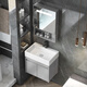 Pangdonglai Quality Petit appartement Armoire de salle de bain Nouveau espace Aluminium Salle de bain Cabinet de lavabo