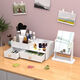 Wing Fantasy Cosmetic Storage Rack Storage Box Drawer-type Makeup Mirror Desktop Dressing Mirror Dormitory All-in-One Dressing Table Large Double-drawn Mirror Dual-Purpose Round Mirror