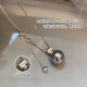 Fat Donglai's same style pearl pendant S925 silver single necklace for women 2025 new light luxury niche high-end lock Pearl white necklace/piece (about 48cm) whole body silver