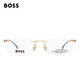 
HUGO BOSS Hugo Boss Glasses Frame Men's Business Frameless Titanium Alloy Frame Can Be Used with Degree Number Lenses 1423 2F7