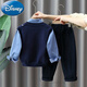 Disney (Disney) Ropa para niños Traje de primavera para niños 2025 Nuevo estilo de la universidad para el estilo de la universidad de la universidad de la universidad y la camisa de los chalecos para bebés de otoño tres camisa de primavera y otoño 693 + pantalones + chaleco usan 100 tamaño regular