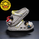 GDUCK KIDS children's slippers for girls summer hole shoes for boys non-slip bag head medium-sized children's parent-child sandals baby beach shoes gray - McDonald Dinosaur upgraded version 39 [inner length is about 23.5cm]