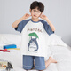 
New summer children's pajamas boys pure cotton shorts shorts big boys 6-15-year-old student baby home clothes Y693 chinchilla [100 pure cotton set] One size recommended 143cm65Jin [Jin equals 0.5 kg] within [16 sizes]