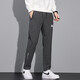 Kappa (Kappa) back-to-back casual pants for men's spring and autumn 2024 new loose large-size sports pants versatile teen casual pants black flat feet 4XL (recommended 175-190Jin [Jin equals 0.5 kg])