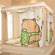 Wenwen 2025 new blackout anti-fall mosquito net for home bedroom cartoon tent bed curtain integrated baby to prevent falling out of bed