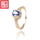 Shelly tanzanite ring for women s925 silver niche design ring tanzanite bare stone self-discipline couple ring index finger ring 01#s925 silver tanzanite ring
